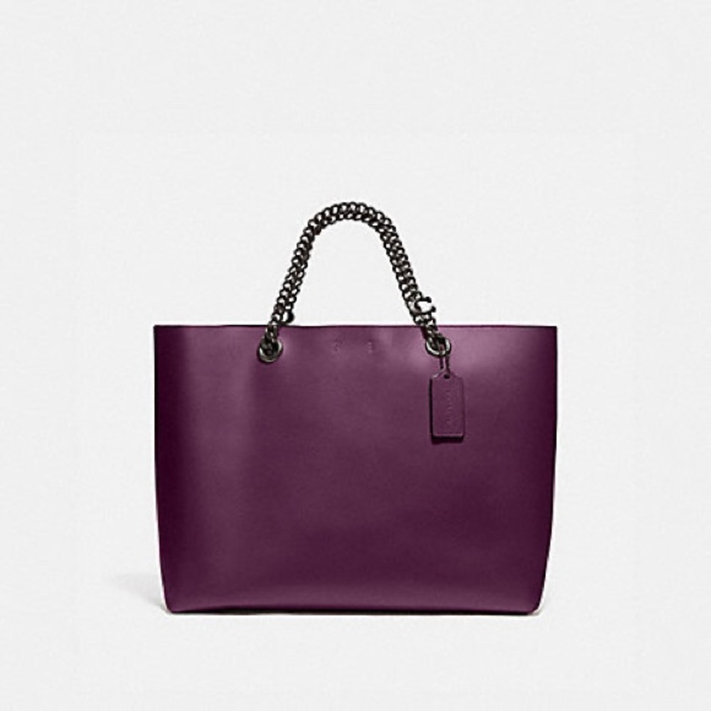 Coach Central Chain Tote in Deep Purple